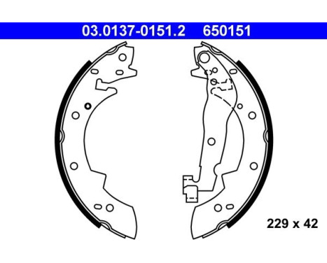 Brake Shoe Set 03.0137-0151.2 ATE