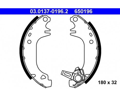 Brake Shoe Set 03.0137-0196.2 ATE, Image 2