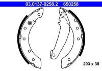 Brake shoe set 03.0137-0258.2 ATE