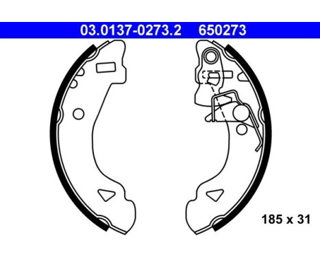 Brake Shoe Set 03.0137-0273.2 ATE, Image 2