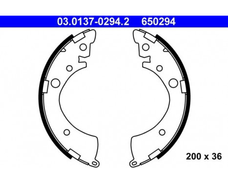 Brake Shoe Set 03.0137-0294.2 ATE, Image 2