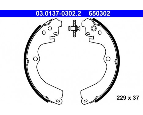 Brake Shoe Set 03.0137-0302.2 ATE, Image 2