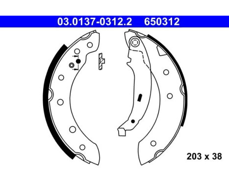 Brake Shoe Set 03.0137-0312.2 ATE
