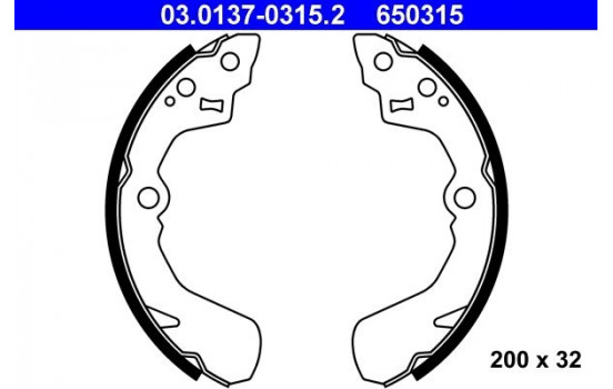 Brake Shoe Set 03.0137-0315.2 ATE