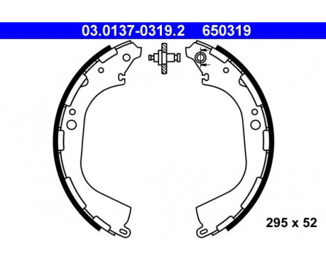 Brake Shoe Set 03.0137-0319.2 ATE, Image 2