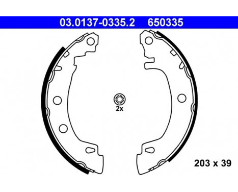 Brake Shoe Set 03.0137-0335.2 ATE, Image 2