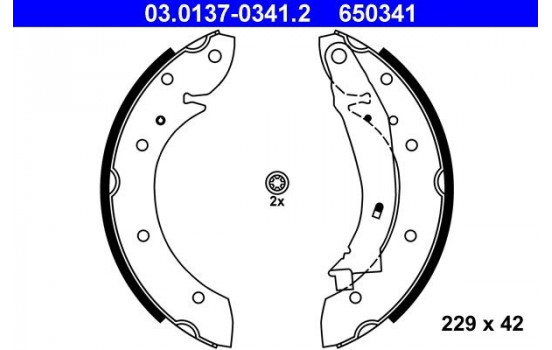 Brake Shoe Set 03.0137-0341.2 ATE