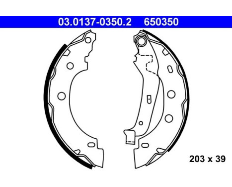 Brake Shoe Set 03.0137-0350.2 ATE