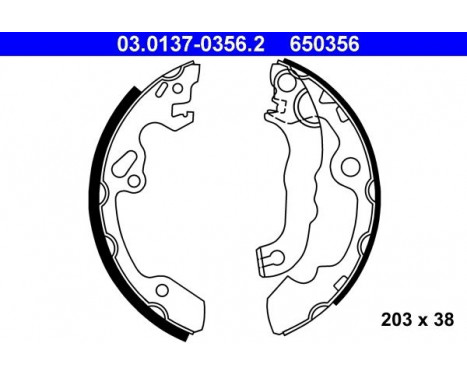 Brake Shoe Set 03.0137-0356.2 ATE, Image 2