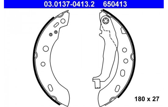 Brake Shoe Set 03.0137-0413.2 ATE