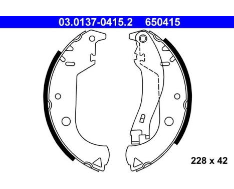 Brake Shoe Set 03.0137-0415.2 ATE, Image 2