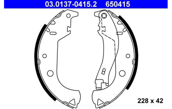 Brake Shoe Set 03.0137-0415.2 ATE, Image 2