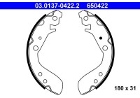 Brake shoe set 03.0137-0422.2 ATE