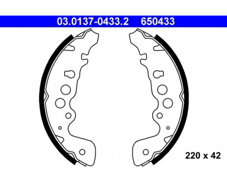 Brake Shoe Set 03.0137-0433.2 ATE, Image 2