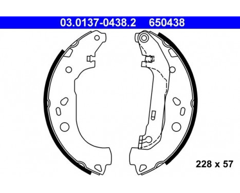 Brake Shoe Set 03.0137-0438.2 ATE, Image 2