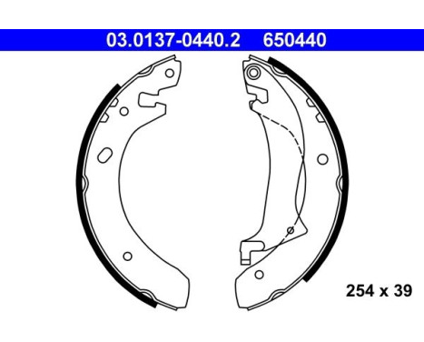 Brake Shoe Set 03.0137-0440.2 ATE, Image 2