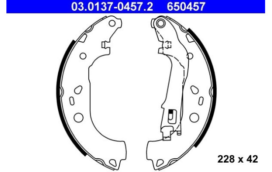 Brake Shoe Set 03.0137-0457.2 ATE, Image 2