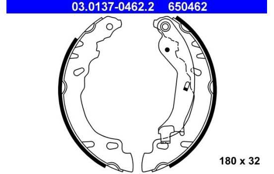 Brake Shoe Set 03.0137-0462.2 ATE, Image 2