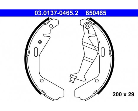 Brake Shoe Set 03.0137-0465.2 ATE, Image 2