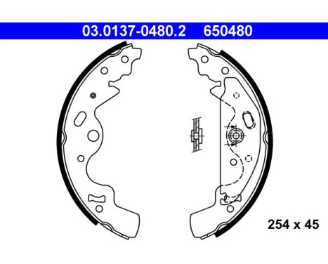 Brake Shoe Set 03.0137-0480.2 ATE
