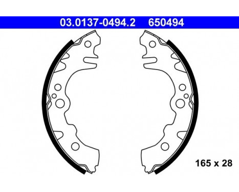 Brake Shoe Set 03.0137-0494.2 ATE