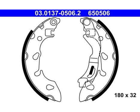 Brake Shoe Set 03.0137-0506.2 ATE