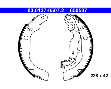 Brake Shoe Set 03.0137-0507.2 ATE