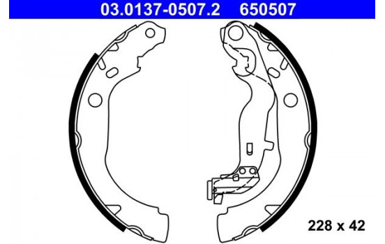 Brake Shoe Set 03.0137-0507.2 ATE