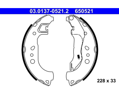 Brake Shoe Set 03.0137-0521.2 ATE