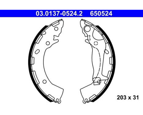 Brake Shoe Set 03.0137-0524.2 ATE