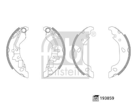 Brake shoe set 193859 FEBI