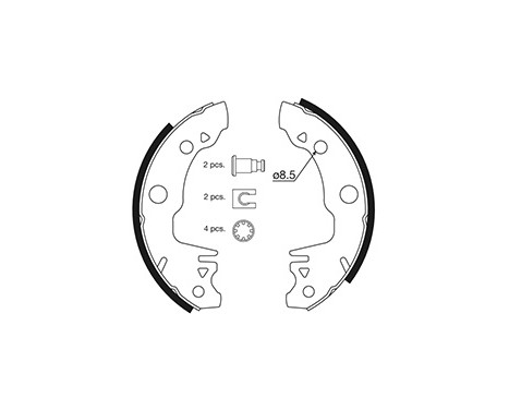 Brake Shoe Set 8118 ABS, Image 2