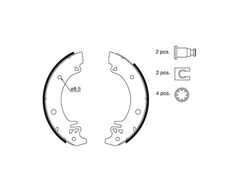 Brake Shoe Set 8317 ABS, Image 2