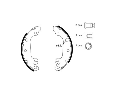 Brake Shoe Set 8750 ABS, Image 2
