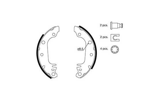 Brake Shoe Set 8750 ABS, Image 2