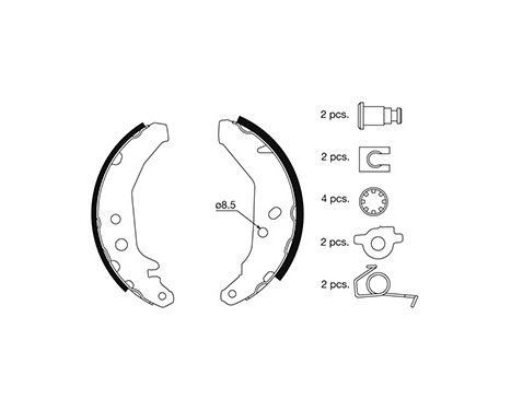 Brake Shoe Set 8855 ABS, Image 2