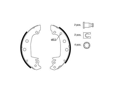 Brake Shoe Set 8878 ABS, Image 2