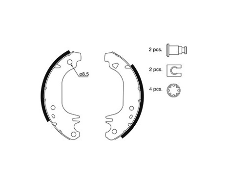 Brake Shoe Set 8916 ABS, Image 2