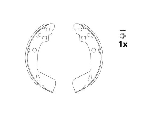 Brake Shoe Set GS8818 TRW