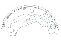 Brake Shoe Set KBS-1405 Kavo parts