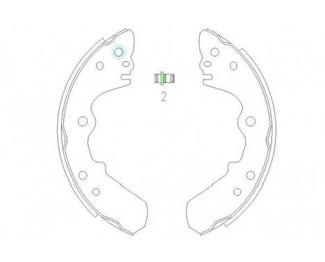 Brake Shoe Set KBS-3904 Kavo parts