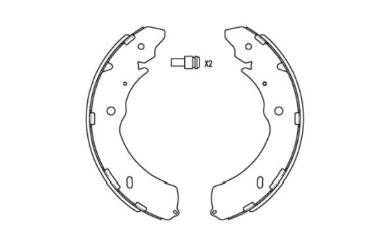 Brake Shoe Set KBS-6407 Kavo parts