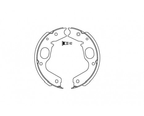 Brake Shoe Set KBS-6409 Kavo parts