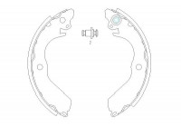 Brake Shoe Set KBS-6411 Kavo parts