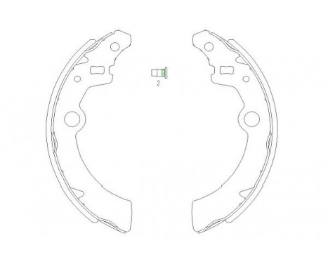 Brake Shoe Set KBS-8907 Kavo parts