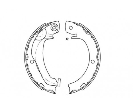 Brake Shoe Set KBS-9924 Kavo parts