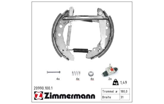 Brake Shoe Set KIT Z, Image 2