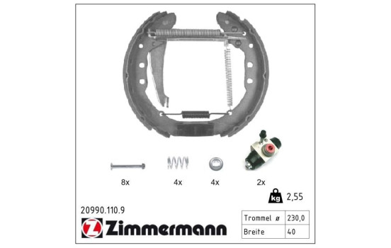 Brake Shoe Set KIT Z, Image 2
