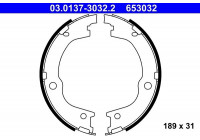 Brake Shoe Set, parking brake 03.0137-3032.2 ATE