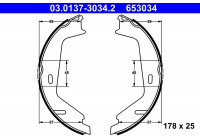 Brake Shoe Set, parking brake 03.0137-3034.2 ATE